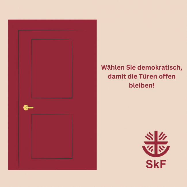Kopie von Tür BW_2. Seite (1) Link zum Beitrag "Wählen Sie demokratisch, damit die Türen offen bleiben"